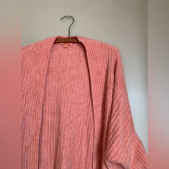 BAREFOOT DREAMS cozy chic ultra lite cardigan coral shrug spring s/m - Picture 4 of 8
